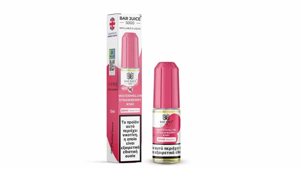 Bar Juice 5000 Watermelon Strawberry Kiwi 10ml 10mg Nic Salts