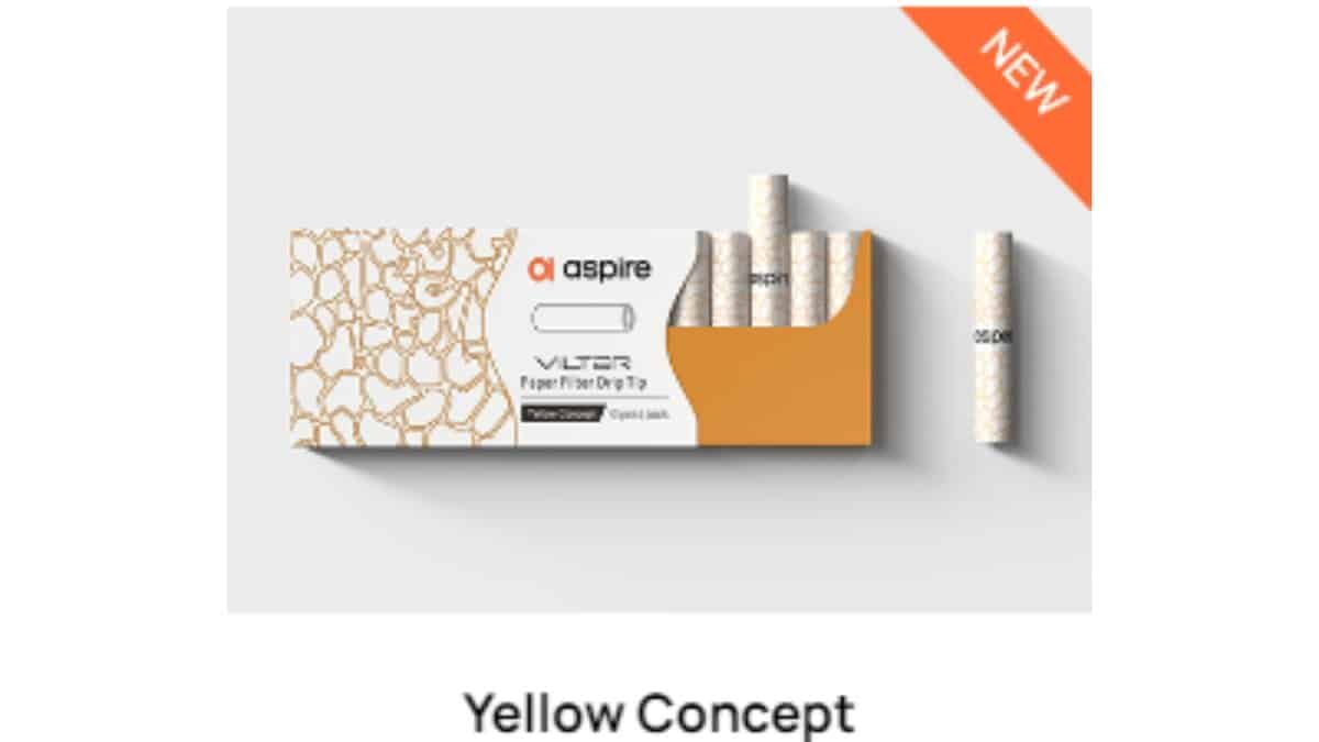 Aspire Vilter Paper Filters - YELLOW CONCEPT Pack (10 Filters)