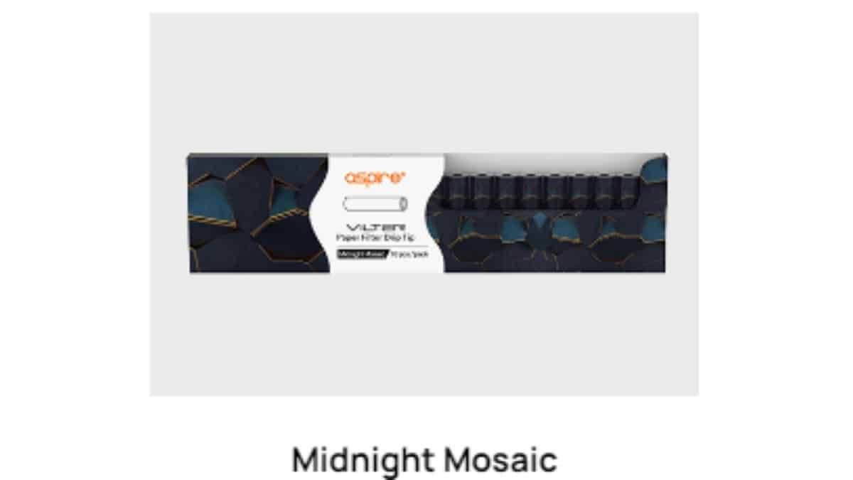 Aspire Vilter Paper Filters - Midnight Mosaic Pack (10 Filters)
