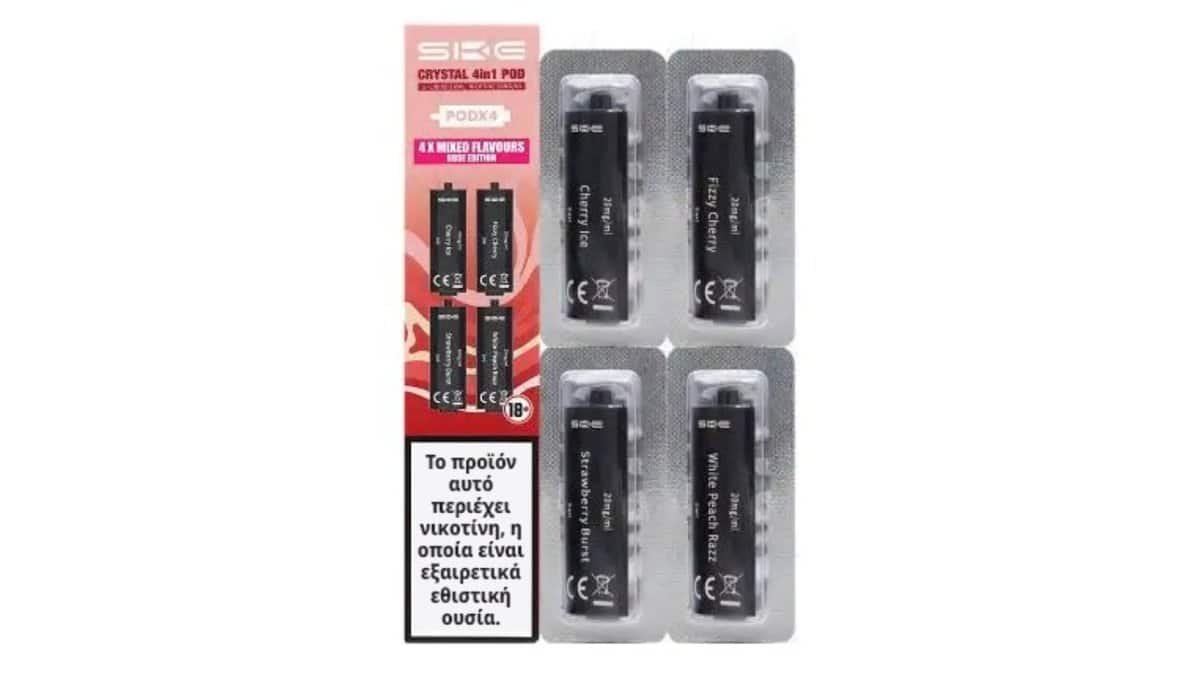 CRYSTAL 4 IN 1 PODS – 4x Pack Rose Edition